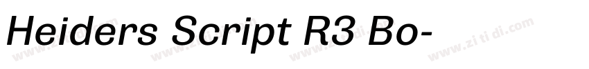Heiders Script R3 Bo字体转换 Heiders Script R3 Bo字体转换